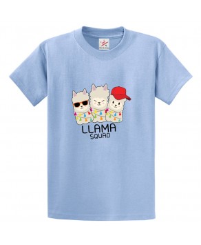 Llama Squad Classic Cute Unisex Kids and Adults T-Shirt for Animal Lovers